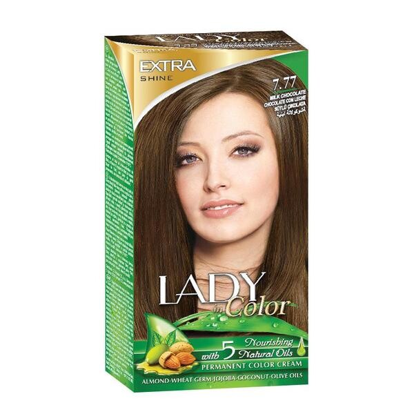 Barva na vlasy LADY in Color, 7.77 Mléčně čokoládová