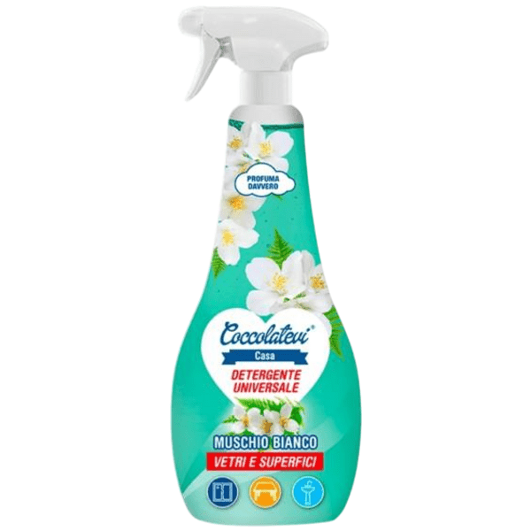 COCCOLATEVI VETRI & SUPERFICI MUSCHIO BIANCO - Čistič skla a povrchů 750 ml