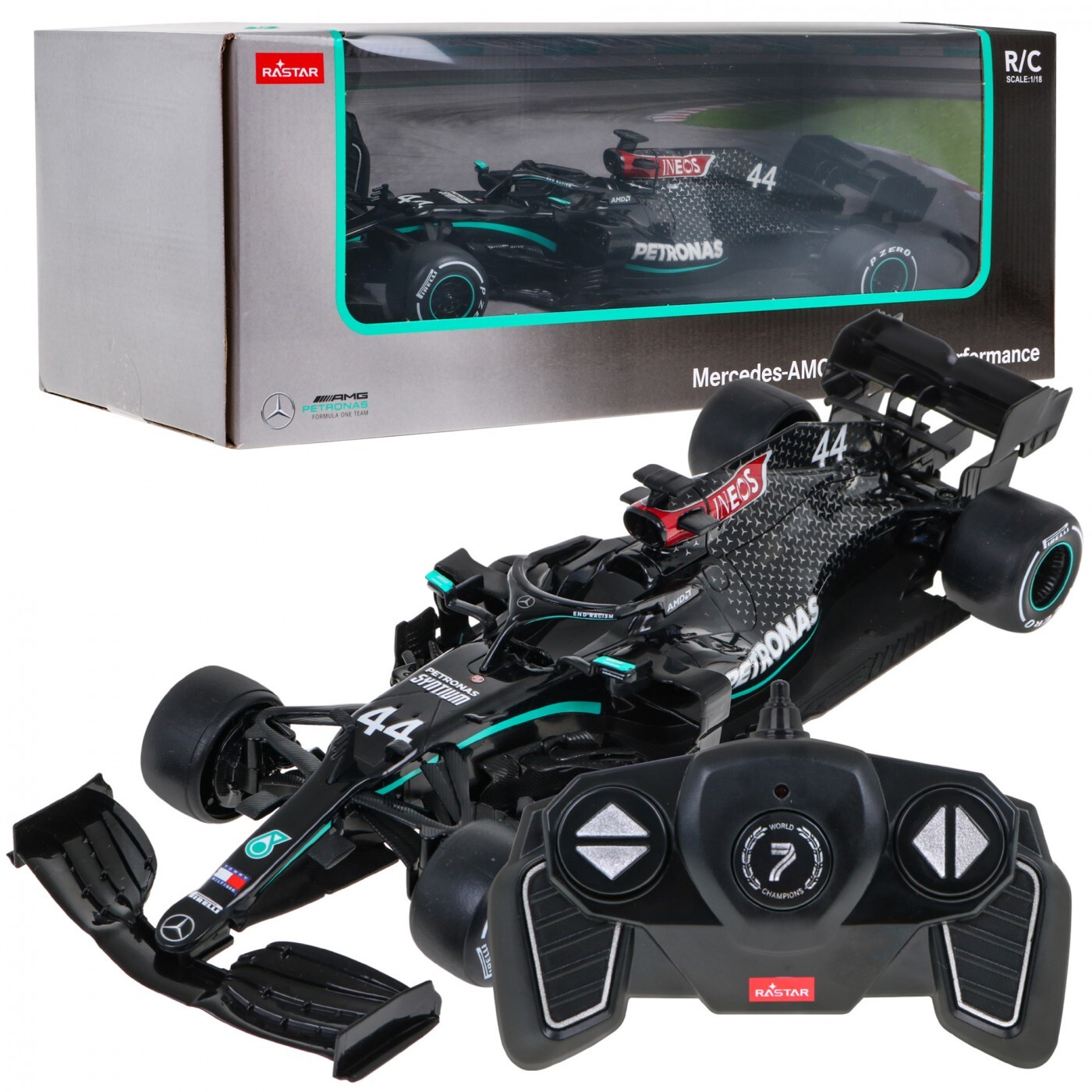 Mamido RASTAR Formule na dálkové ovládání  RC Mercedes-AMG F1 W11 EQ Performance 1:18 Rastar