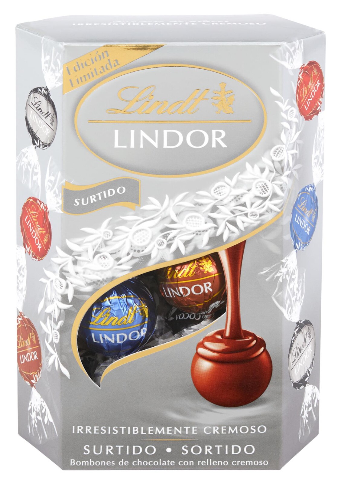 Pralinky Lindor mix, stříbrné, 200 g