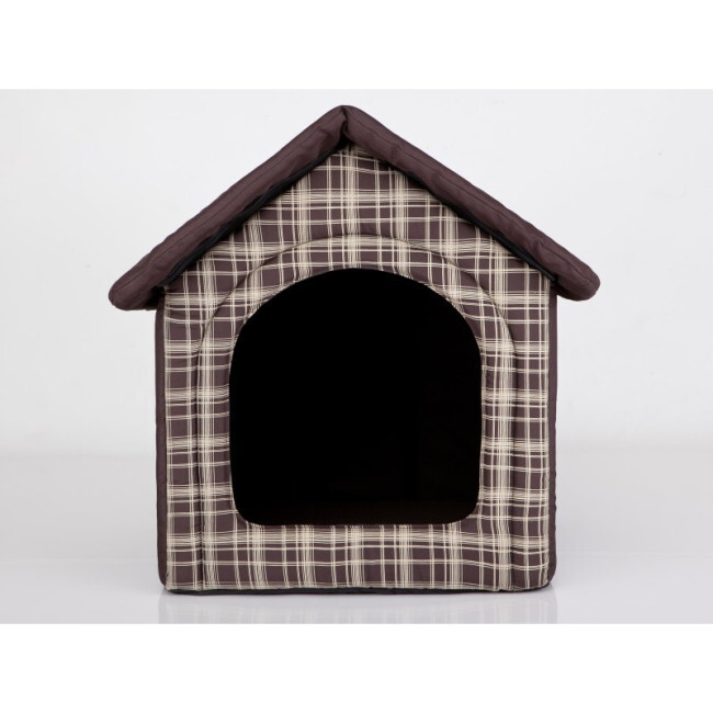 Bouda pro psa R3 pásky, hnědá