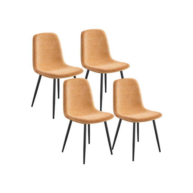 Set čtyř jídelních židlí karamelový (4 ks)