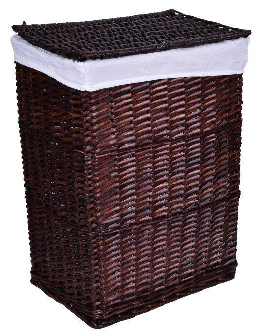 Koš na prádlo 72 l proutěný hnědý