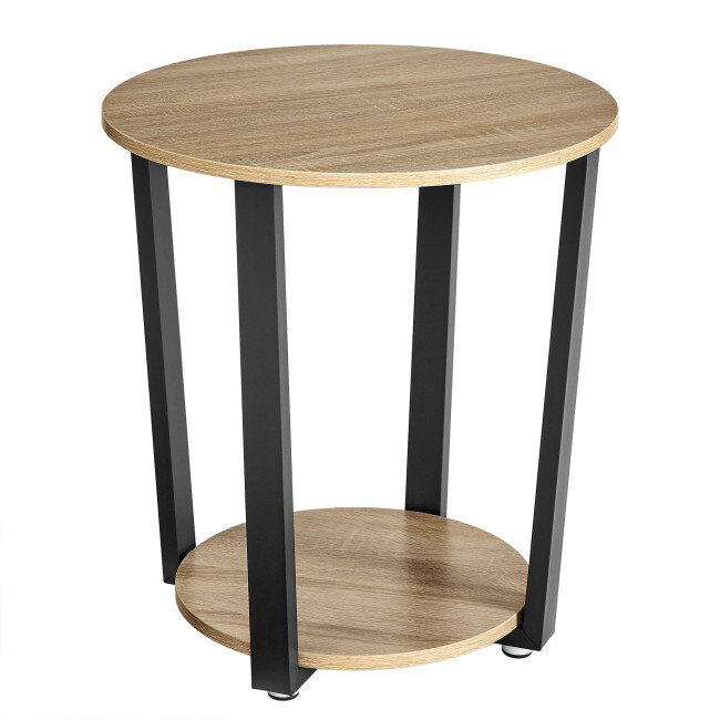 Příruční stolek OSKAR LET057B11 hnědý / černý