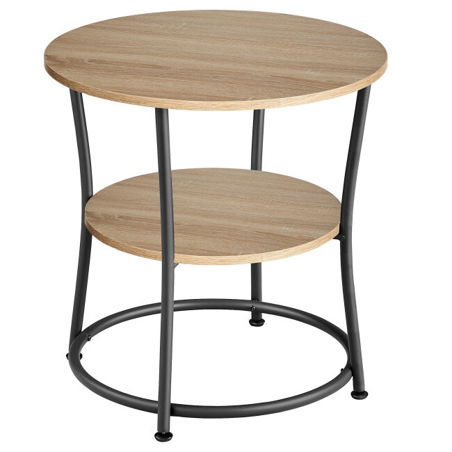 Příruční stolek OSKAR LET056B11 hnědý / černý