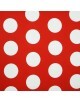 Látka metráž 100% bavlna delux Dots červená 1 metr