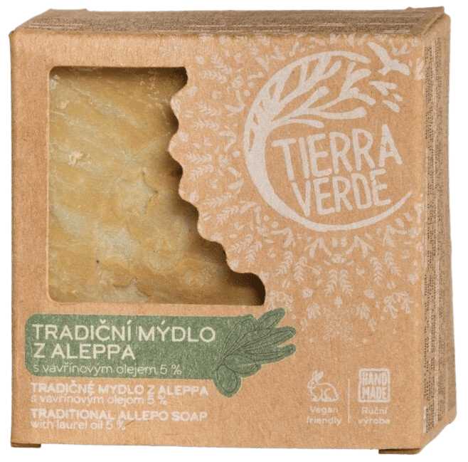 TIERRA VERDE Tradiční mýdlo z Aleppa s vavřínovým olejem 5 % 190 g