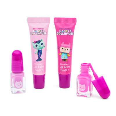 Set balzámů na rty a laků na nehty Gábinin kouzelný domeček
