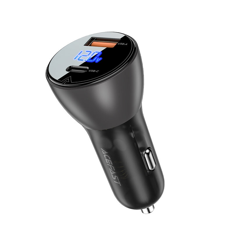 Nabíječka automobilová 63W 12V Usb-c Usb Sfcp černá