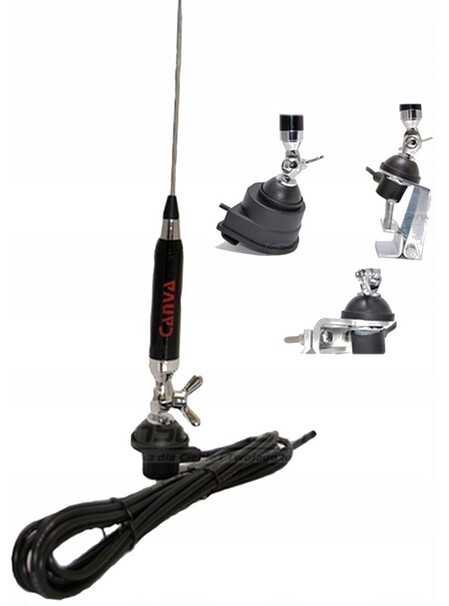 Cb Montážní Anténa Canva 150 160 CM Zástrčka, Držák Dle Výběru