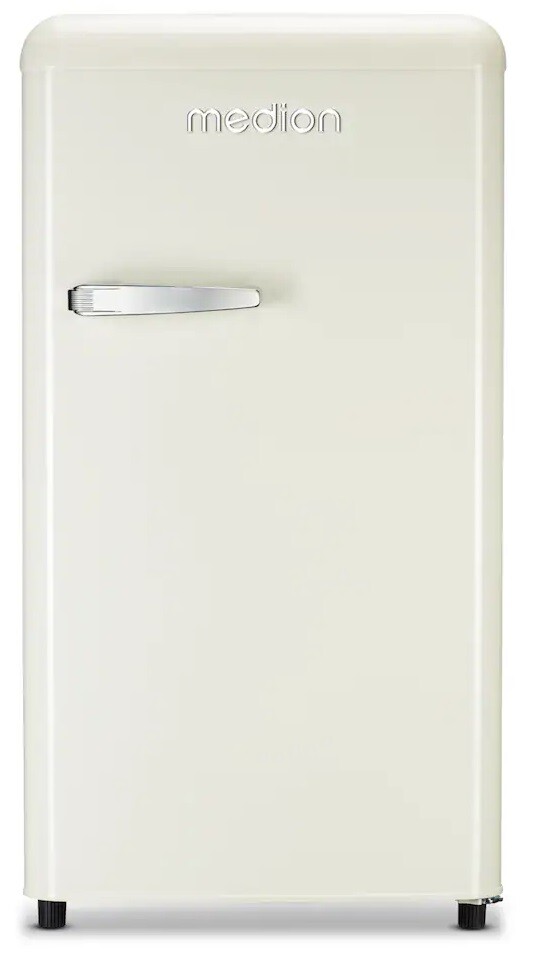Retro německá lednička Medion 91 l 91 cm, barva Krémová Vanilla Ice