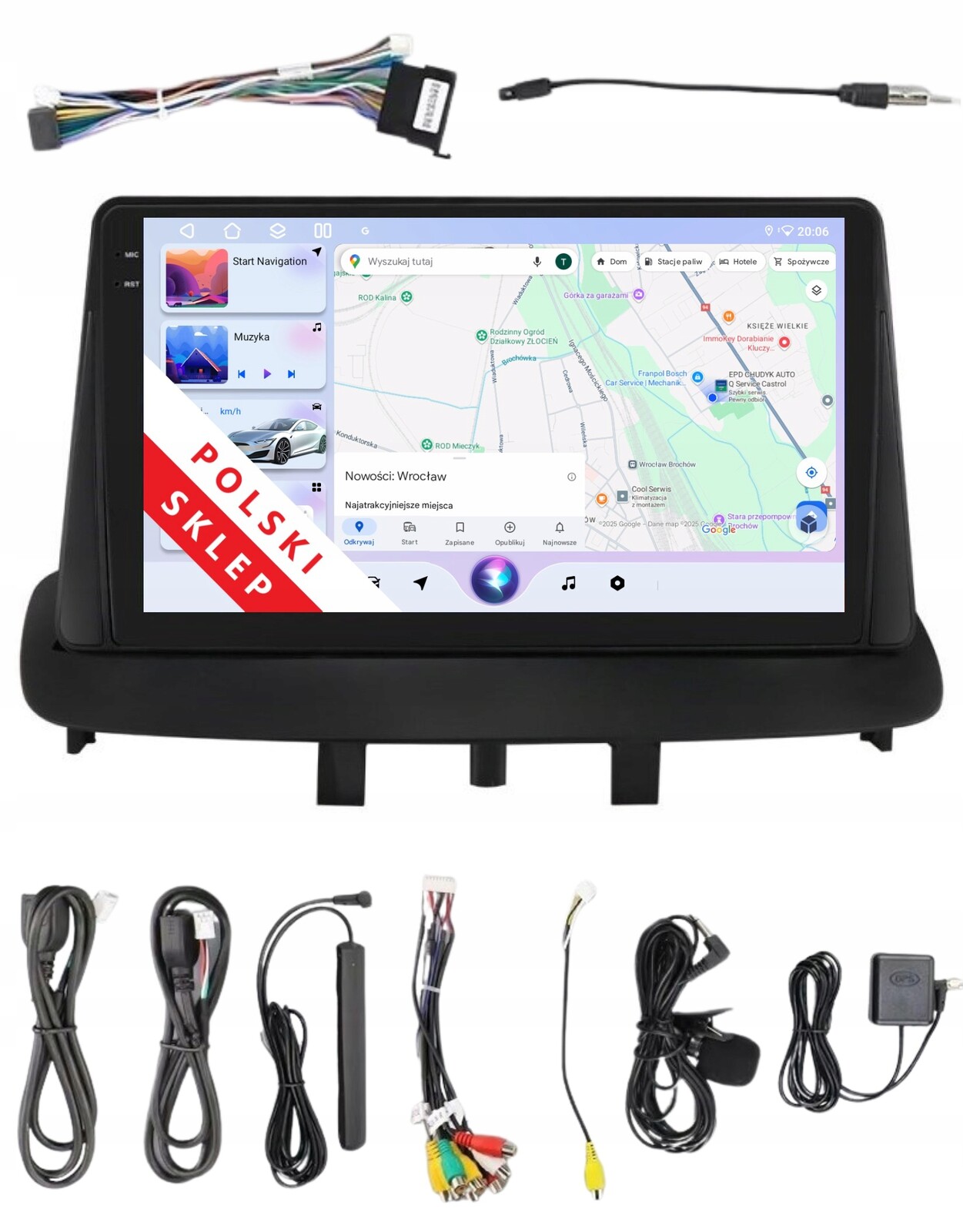 Rádio 2DIN Navigace Android Renault Megane 2 II 6/128 Gb Dsp Carplay Lte