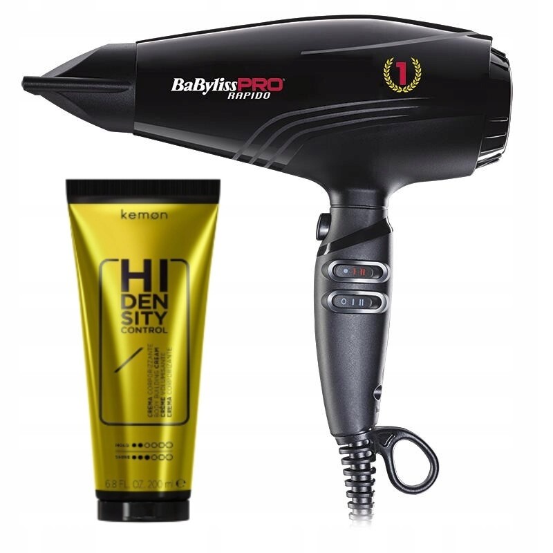 BaByliss Pro Rapido Black BAB7000IE fén Density krém 200 ml Bonus