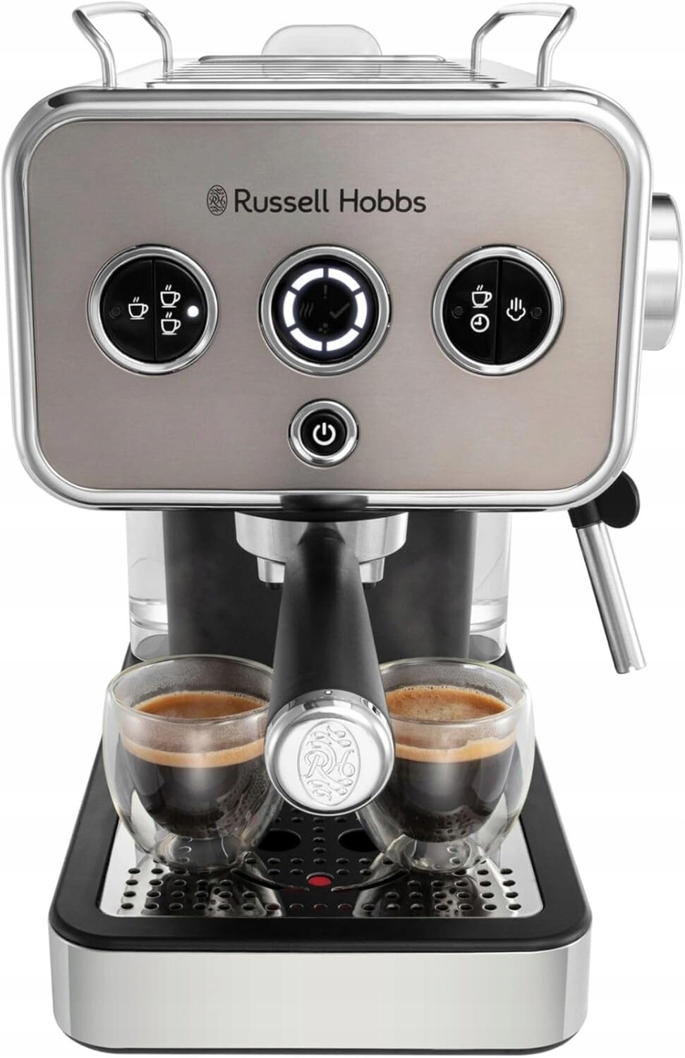Vyznačuje se titanovým kávovarem Russell Hobbs 26452-56