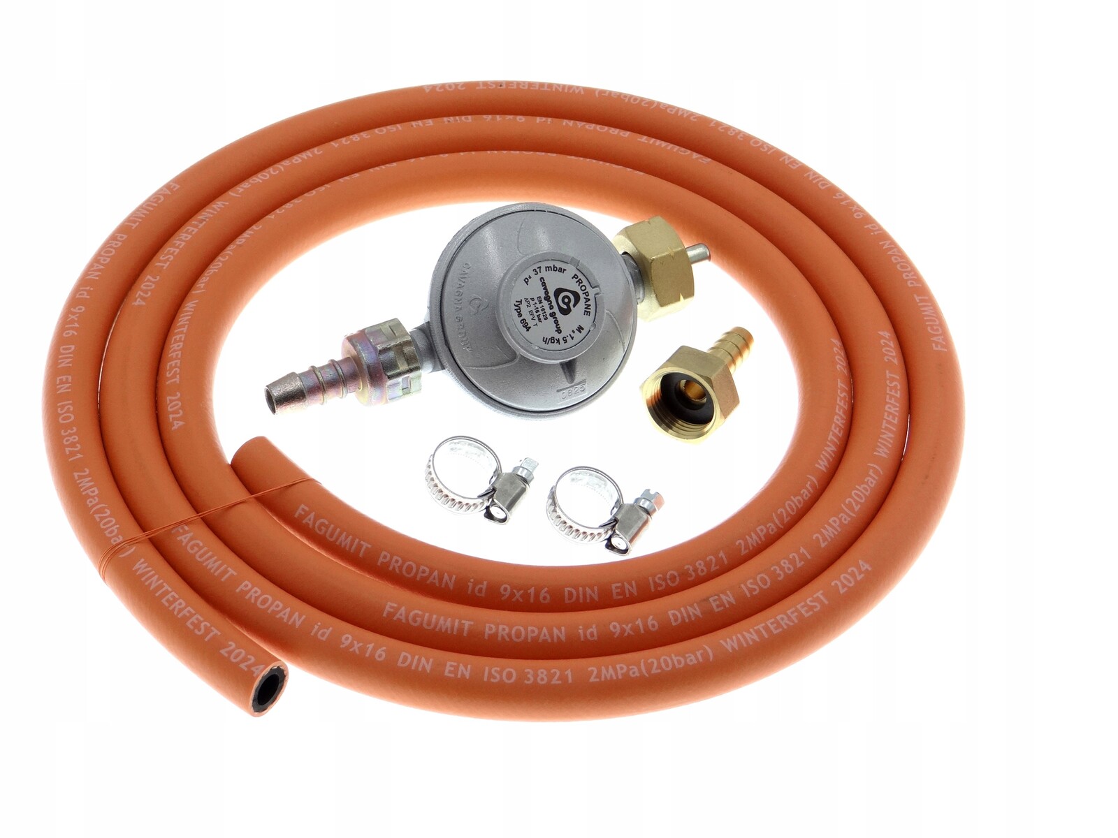 Reduktor+ Hadice na plyn Přímá spojka Pásky-Sada plynového sporáku Kpl