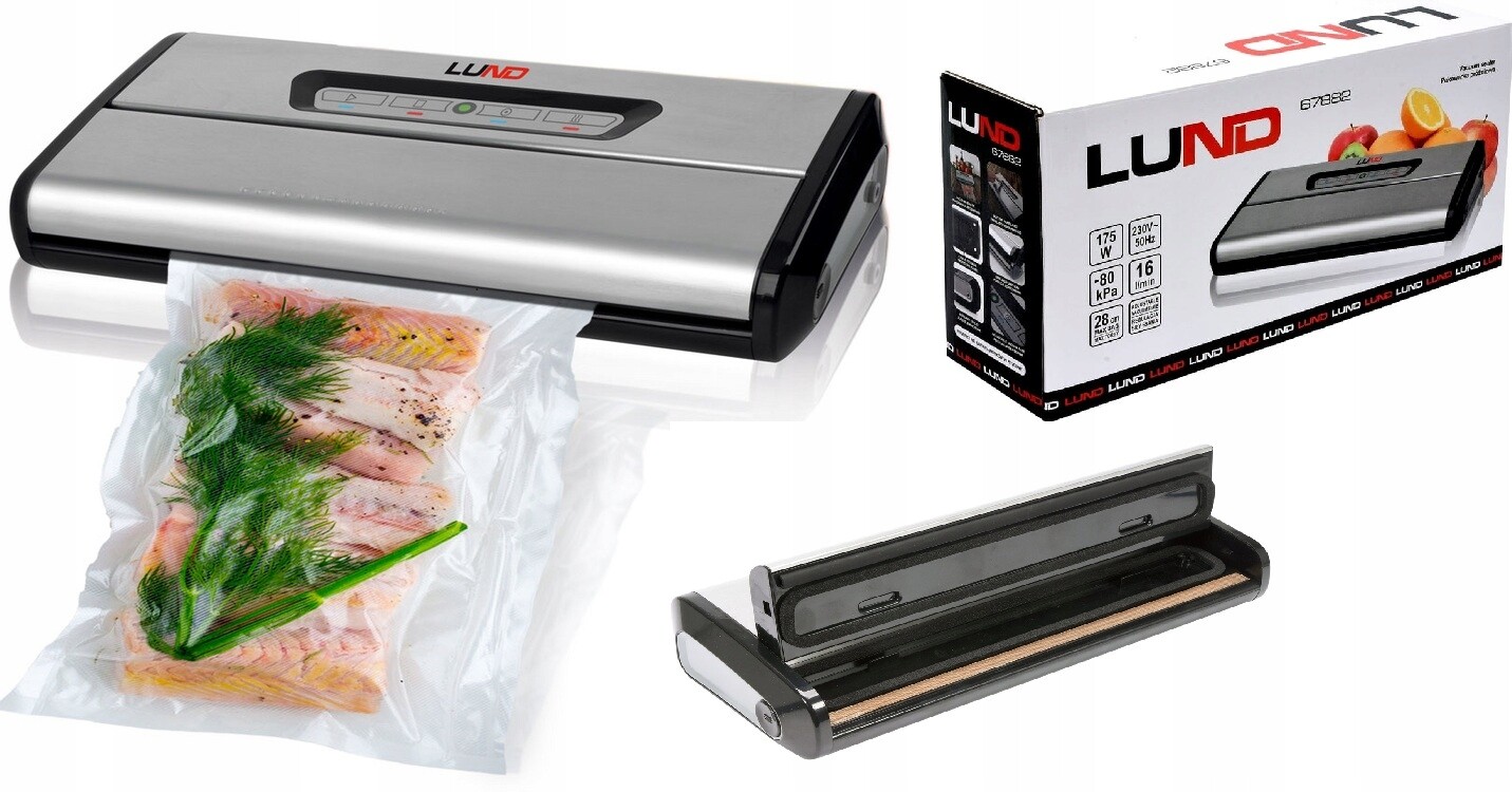 Vakuová Balička Potravin 175 W Svařovací Stroj Na Fólie Sáčků Lund 67882