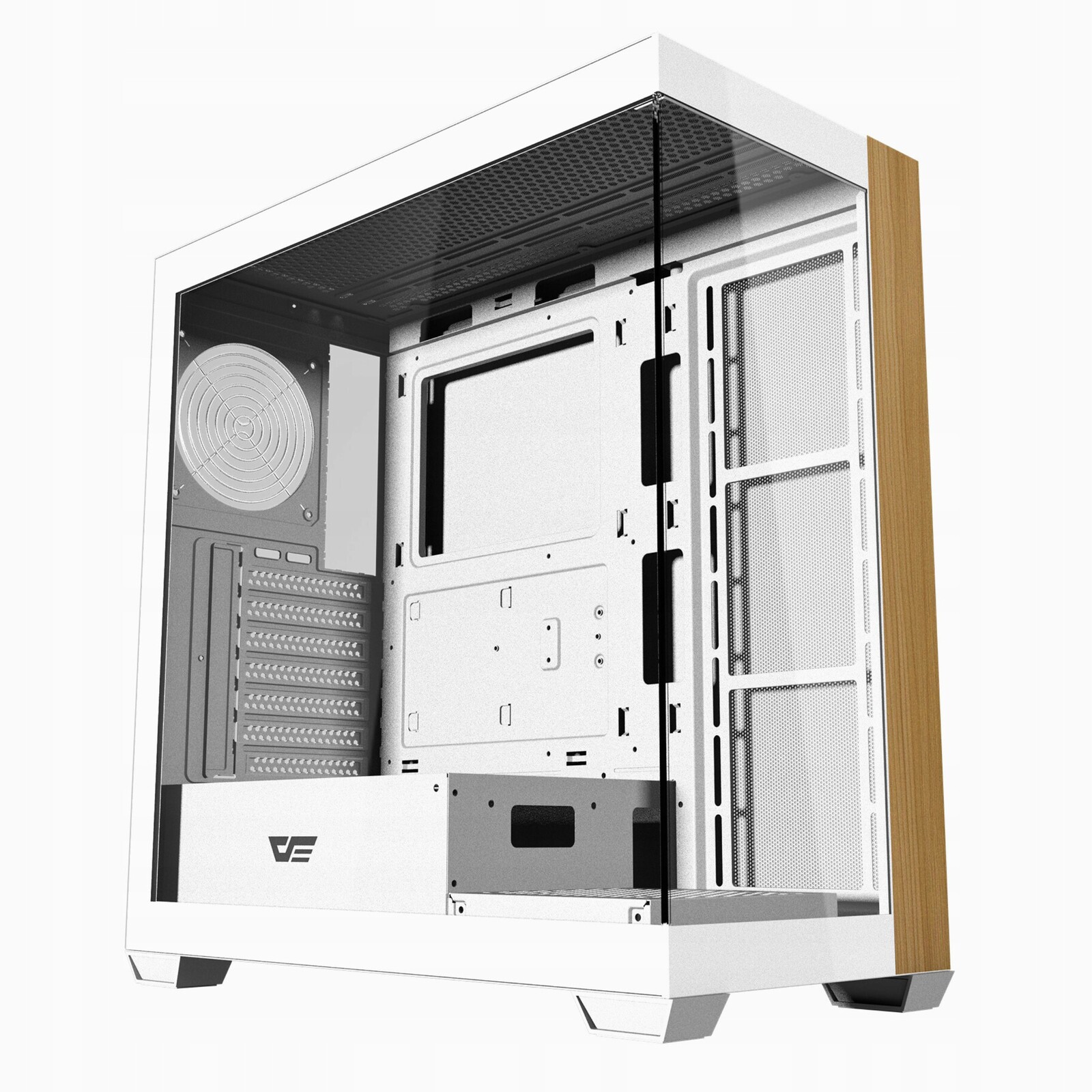 Herní počítačová Počítačová Skříň darkFlash DS900W Midi Tower Atx, bílá sklo