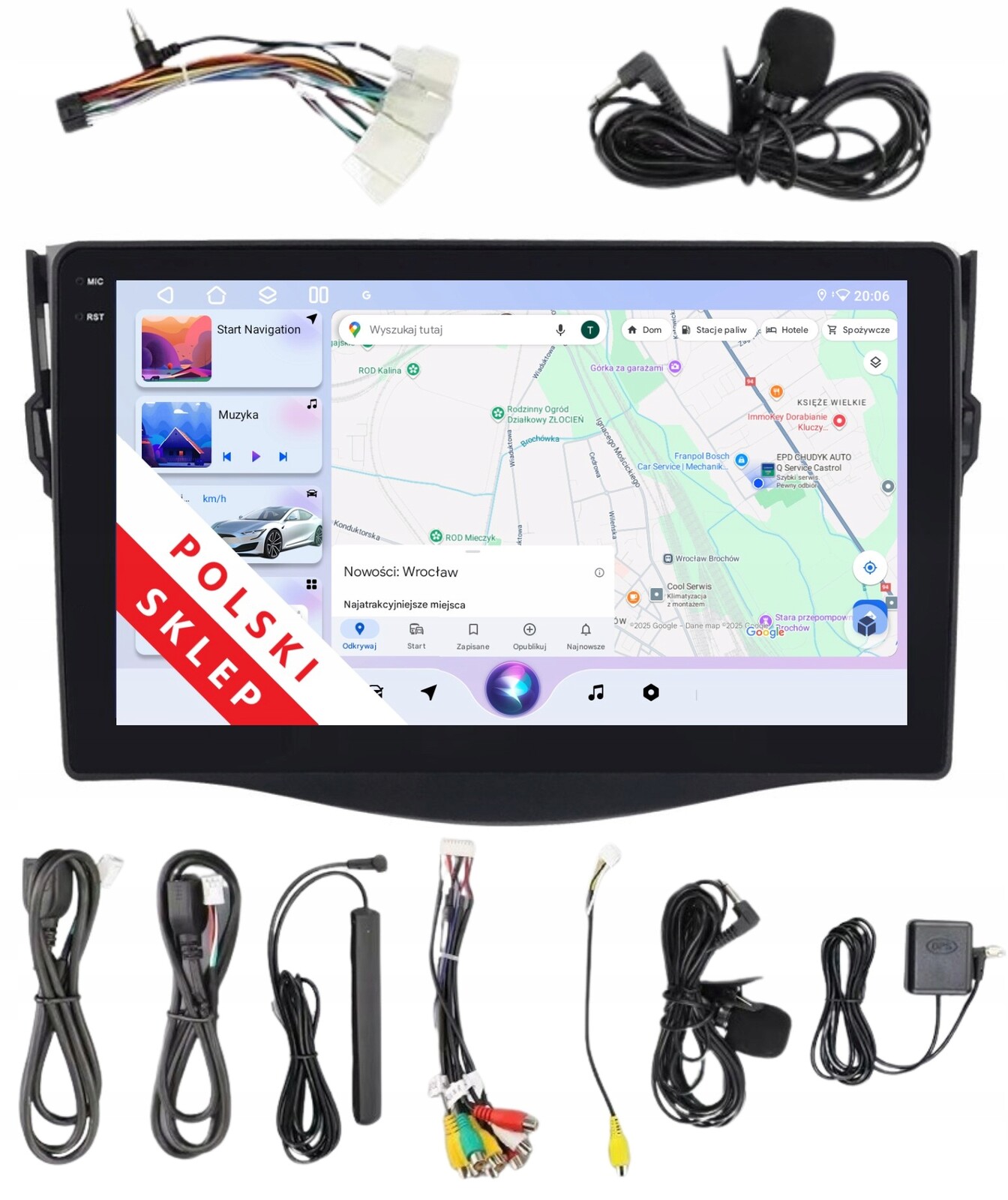 Navigace Rádio 2DIN Android Toyota RAV4 3 III 6/128 Gb Dsp Carplay Lte