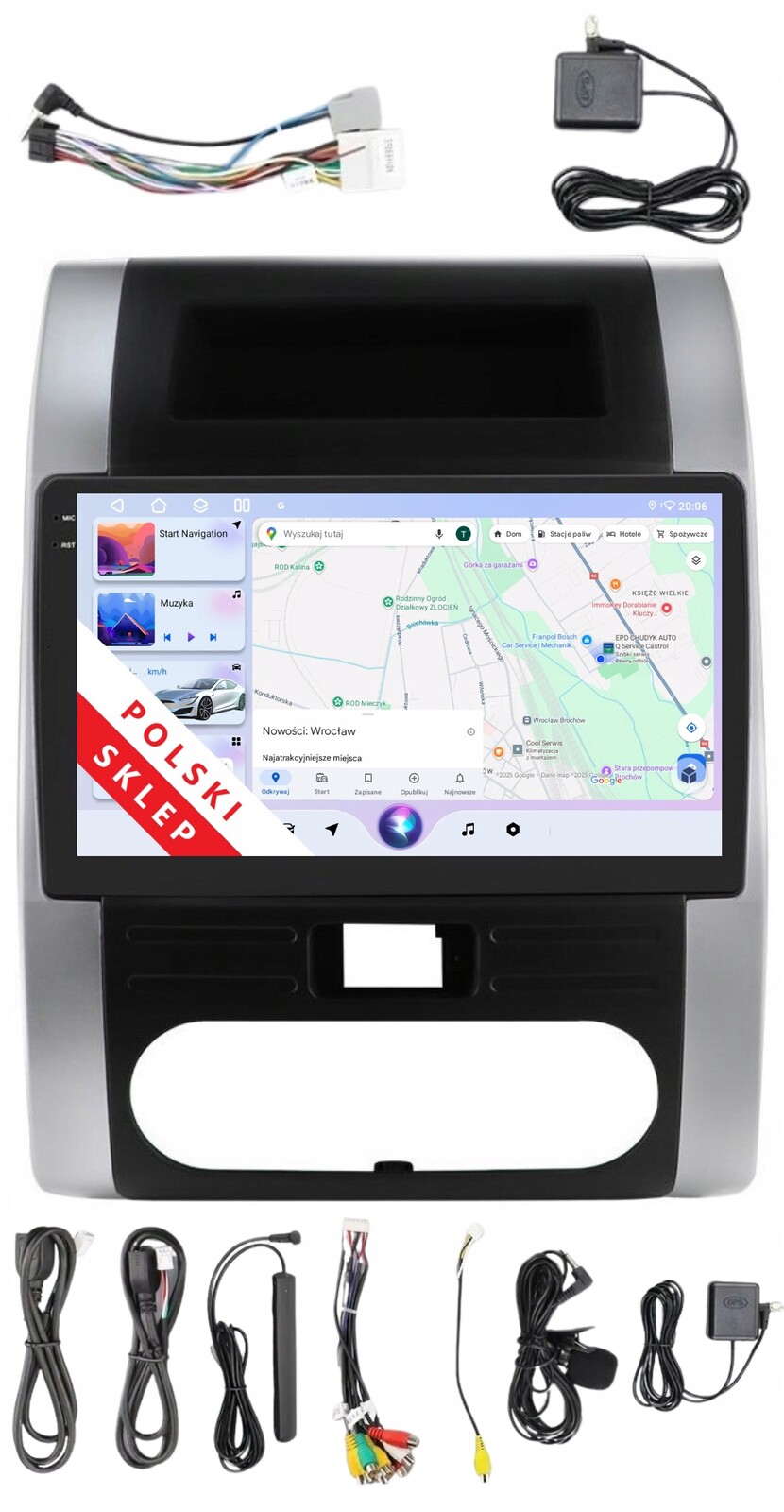 Navigace Rádio 2DIN Android Nissan X-trail 4/64 Gb Dsp Carplay Lte