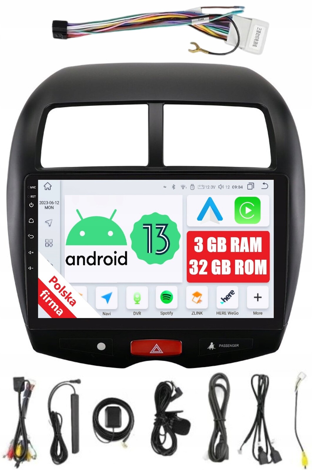Navigace Rádio 2DIN Android Mitsubishi Asx 1 3/32 Gb Dsp Carplay Lte