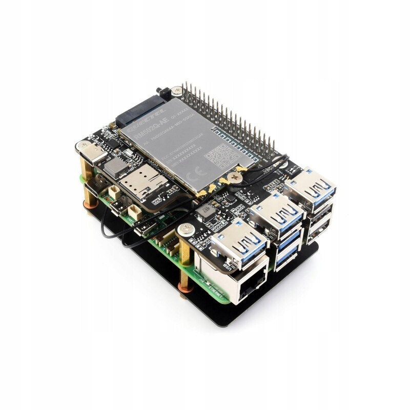 PCIe adaptér pro Gsm SIMCom Quectel 4G/5G a Usb Hat+ pro Raspberry Pi 5