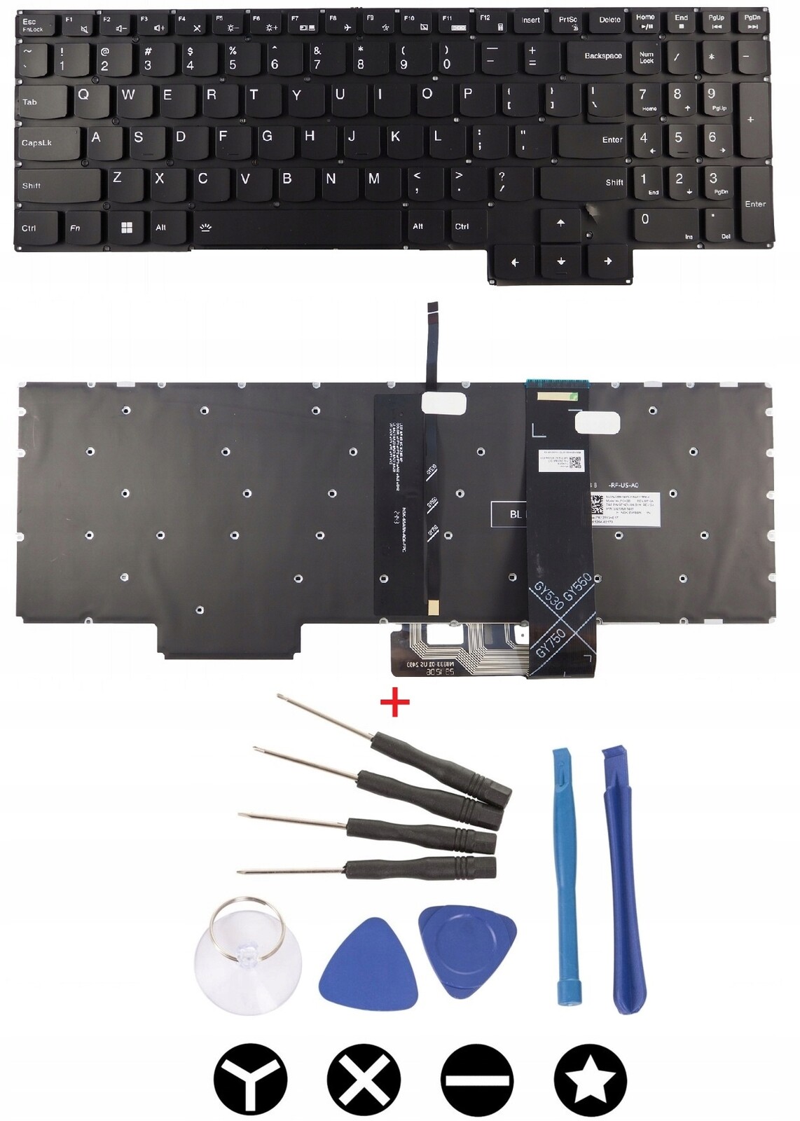 Klávesnice pro Lenovo Legion 5 15ACH6H 15ACH6 15IMH05 15IMH05H 15ARH05 Led