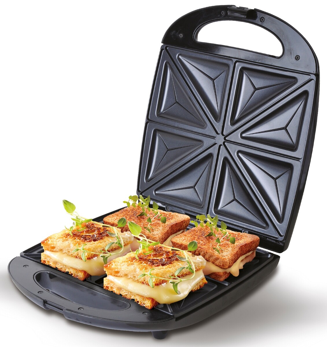 Toustovač Topinkovač XXL 4 sendvičovače 1500W Sandwich Termostat