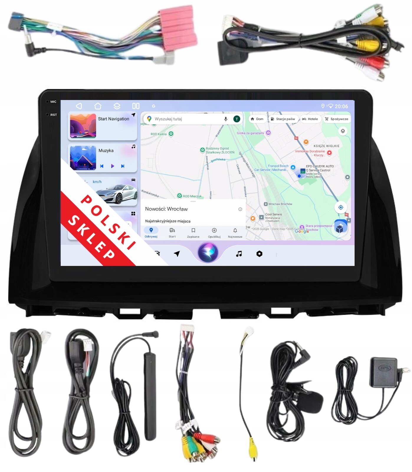 Navigace Rádio 2DIN Android Mazda CX5 1 I 6/128 Gb Dsp Carplay Lte