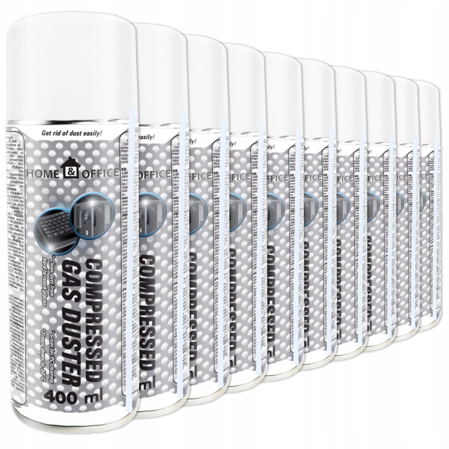 10 x Stlačený Vzduch 400 ml Čištění Elektrických Spotřebičů Rtv Agd Pc