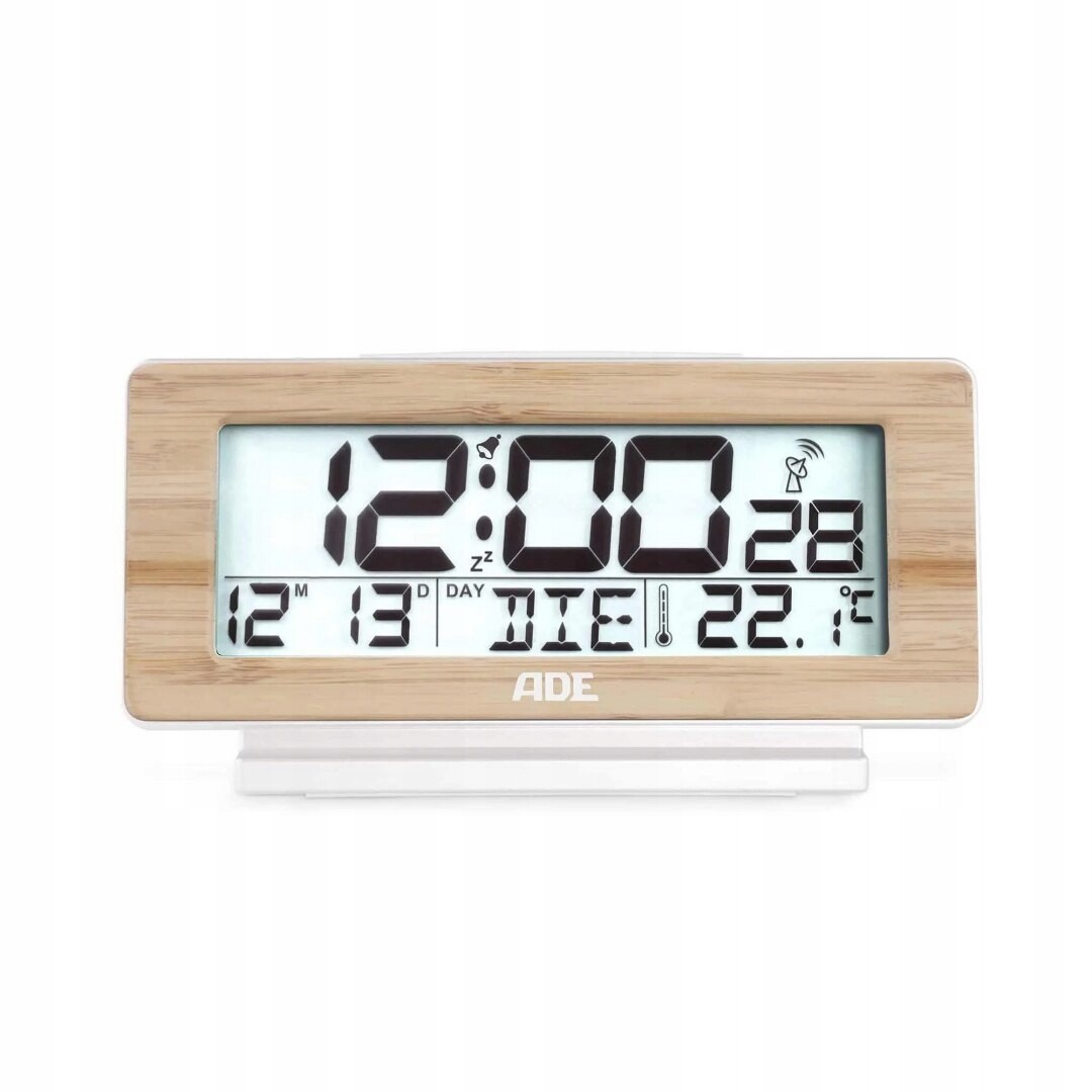 Elektronický budík s kalendářem a teploměrem Ade 12,5 x 4 x 8,5 cm