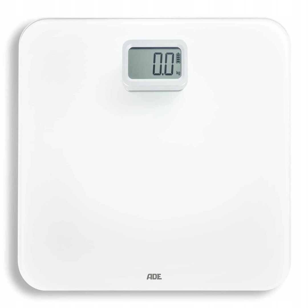 Koupelnová váha na dynamo do 150 kg Ade 30 x 30 cm, bílá