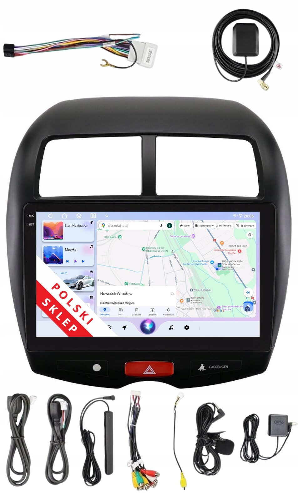 Rádio 2DIN Navigace Android Mitsubishi Asx I 6/128 Gb Dsp Carplay Lte