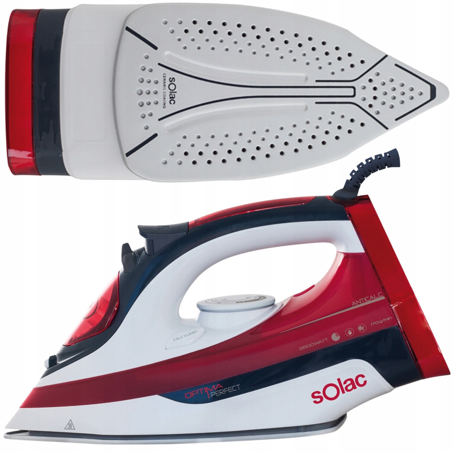 Žehlička žehlička 2600W horizontální Bezpečnostní Vypnutí Solac