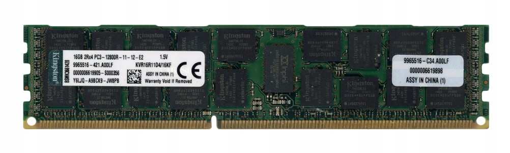 Kingston KVR16R11D4/16KF 16GB DDR3-1600MHz PC3-12800 Reg Ecc