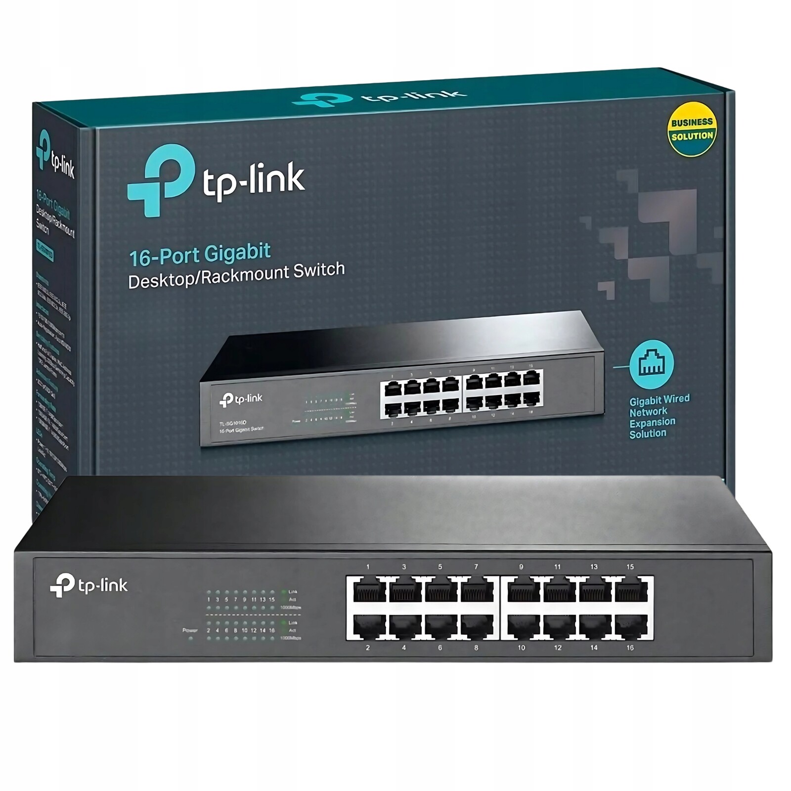 16PORTOVÝ Přepínač Switch Tp-link Rozšíří Počet Portů