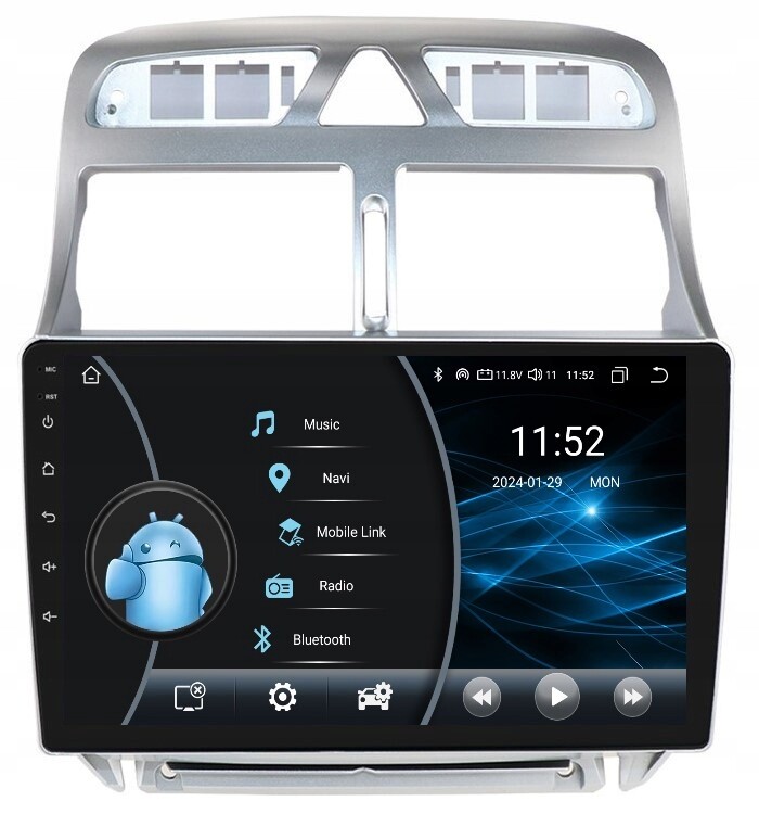 Navigace Rádio 2DIN Android Peugeot 307 2/32 Gb Dsp Acarplay Lte
