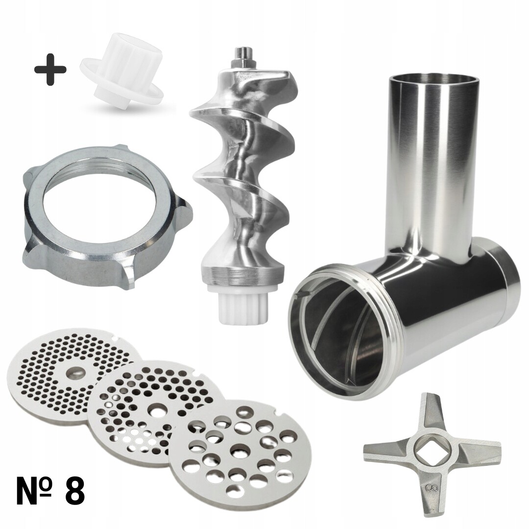 Sada mlecí komory č. 8 pro mlýnek Zelmer hlemýžď , síta, nůž