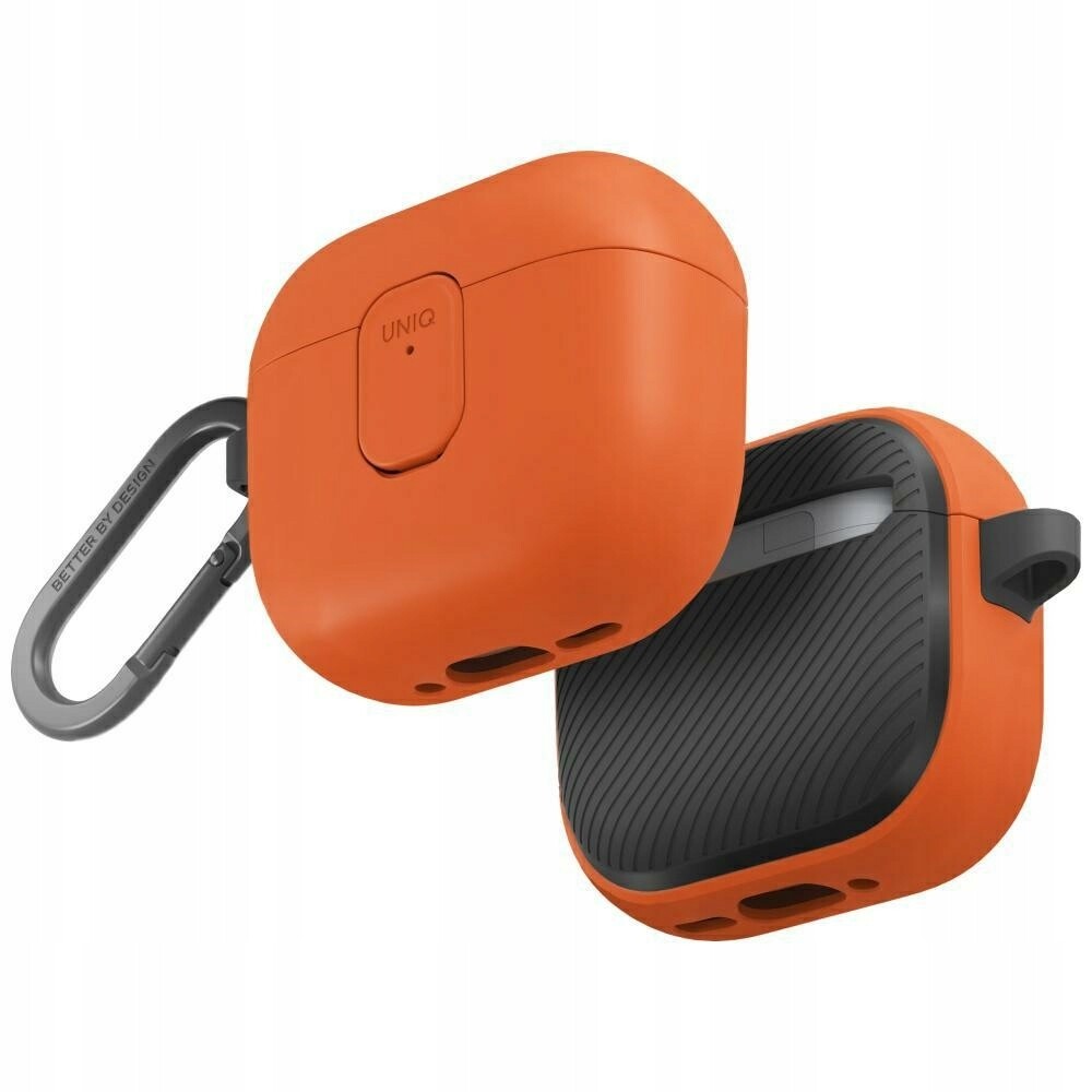 Pouzdro Uniq Clyde pro AirPods 4 s pouzdrem Lock, oranžové