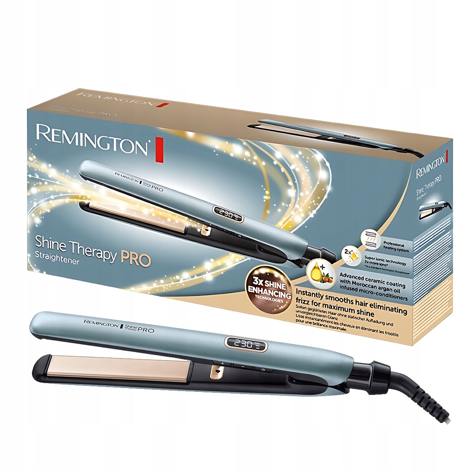 Remington Shine Therapy Ceramic Pro Žehlička Na Vlasy Vlasy Pro Lesklé Vlasy