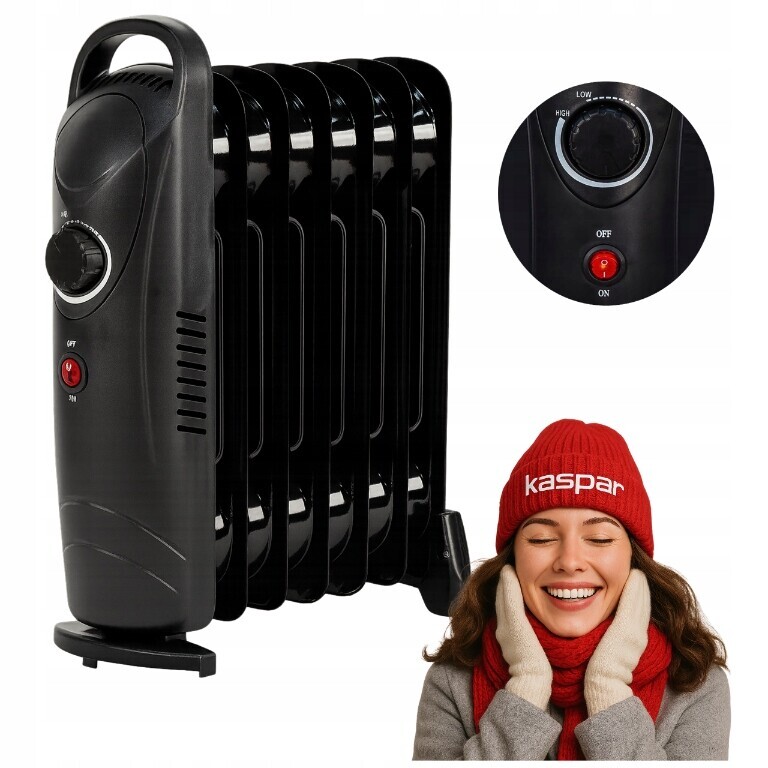 Elektrický Olejový Radiátor 7 Žeber 700 Watt Termostat