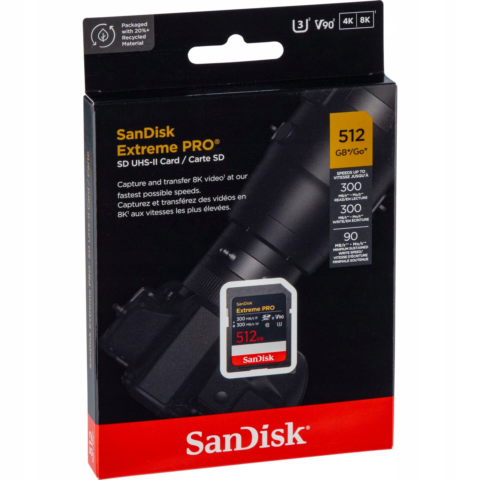 Paměťová karta SanDisk ExtremePRO SDXCV90 512GB 300MB Uhs-ii SDSDXDM-512G-GN4IN