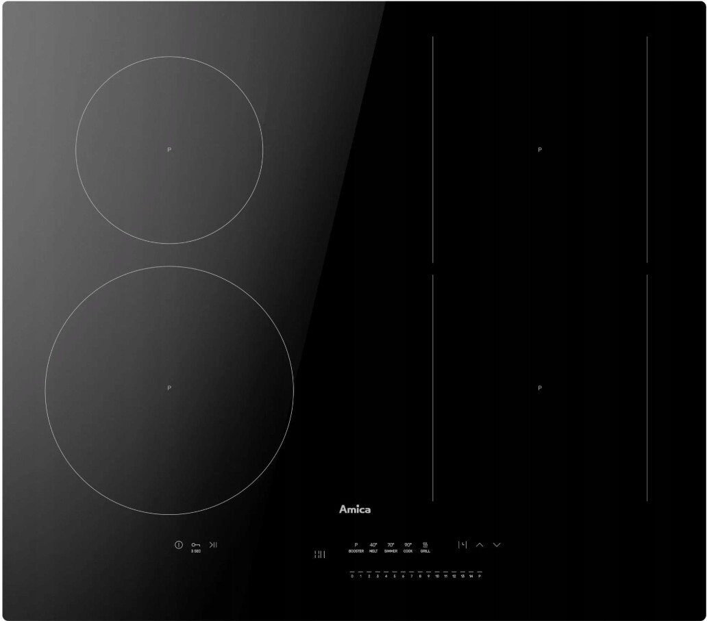 Indukční varná deska Amica PIN6541PHTSUN 3.0 7,35 kW Autobridge Booster Minutnik