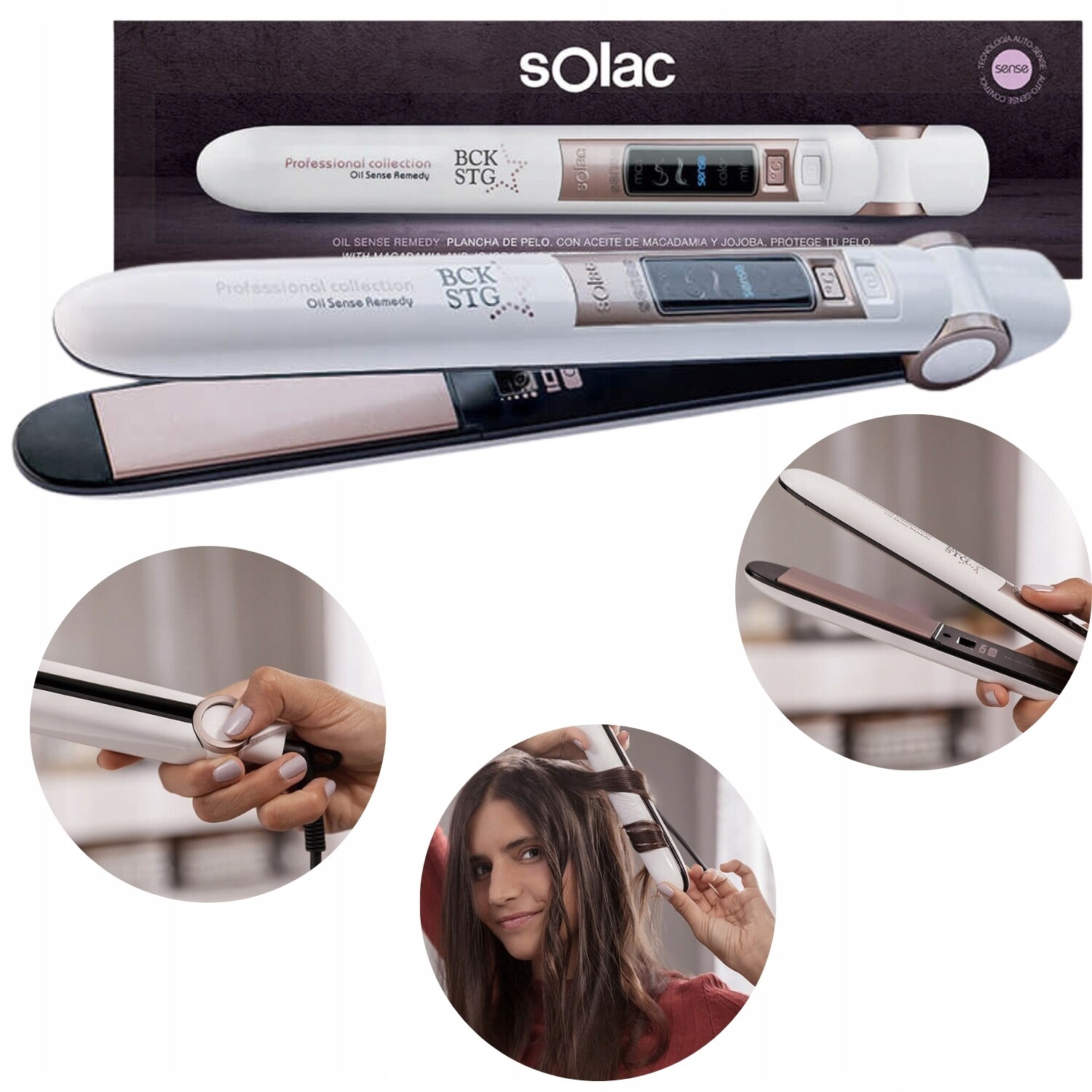 Žehlička Na Vlasy Na Vlasy Solac Oil Sense Remedy Ionová Technologie 170-220 St.