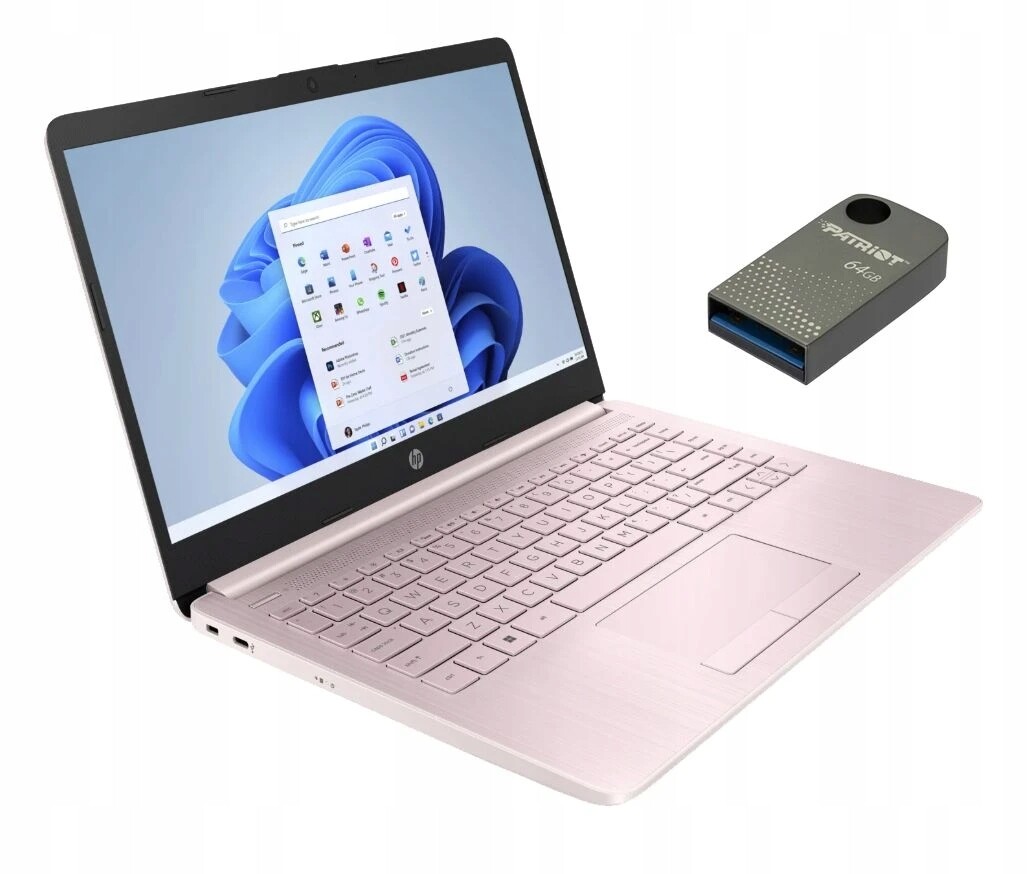 Hp 14-cf N4120 8GB 128GB (64GB eMMC 64GB Pendrive) Win 11 Office 365 Růžový