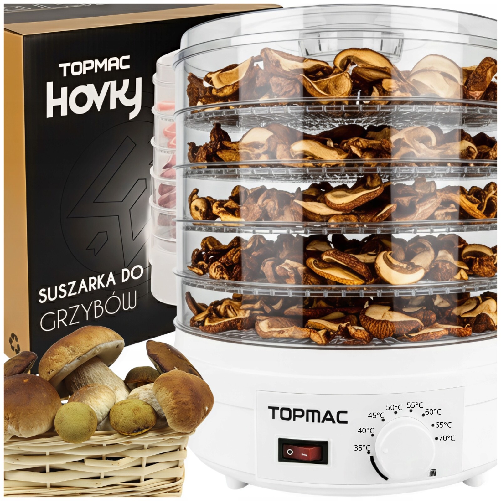 Sušička na houby a ovoce potravin Velká Silná Potravinářská 5 Sít 500 W