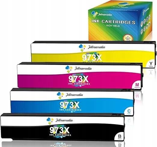 Inkoustová náplň do tiskárny kompatibilní s Hp 973X Sada 4ks