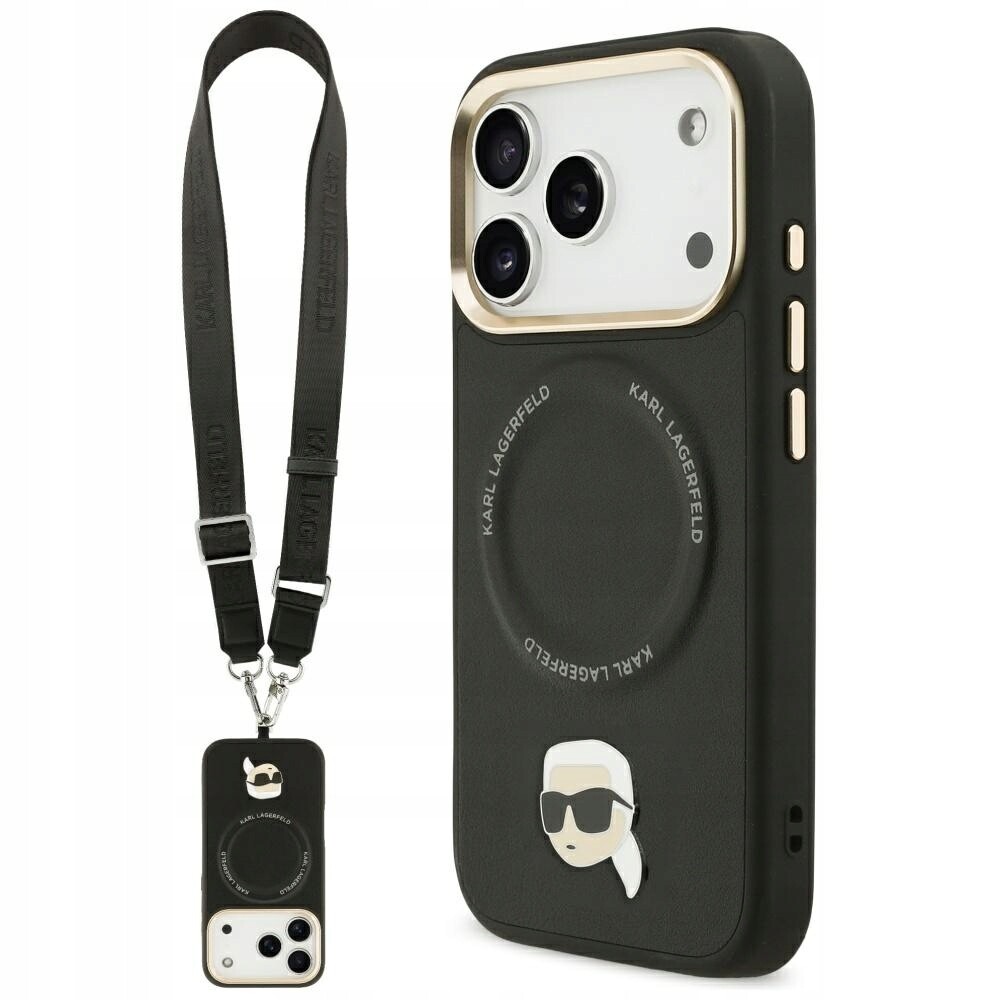 Karl Lagerfeld MagSafe obal Crossbody pásek pro iPhone 17 Pro Max