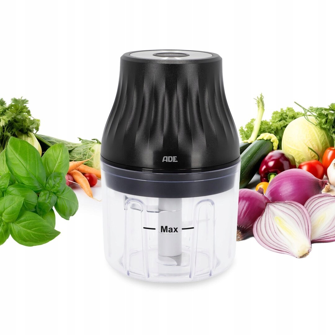 Mini elektrický sekáček nabíjený přes Usb 0,15 L Ade, průměr 9 x 13,5 cm