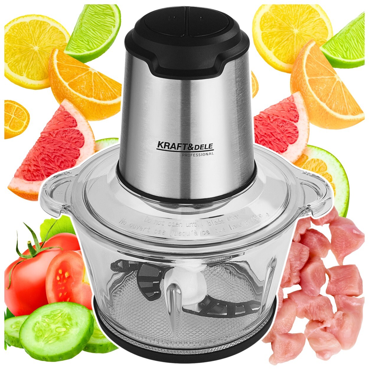 Sekáček Potravin Kráječ Na Zeleniny Elektrický Maso Ovoce Kuchyňský Robot 1000 W
