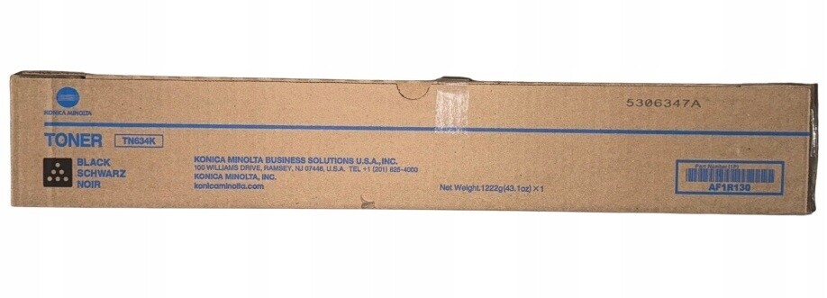 Toner Konica Minolta TN-634 AF1R150 černý Originál TN634 Bizhub C1060